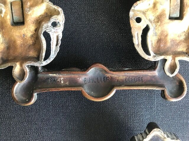 Pair of 19th bronze handles
