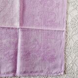 Antique tablecloths Adamascada tablecloth and 12 purple napkins