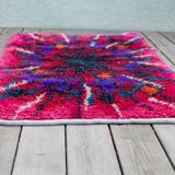 Swedish Tibetan Rya rug with flower by Jagarz for Rya