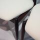 Set of six hardwood chairs by Arne Vodder for Sibast with white textile upholstery.