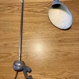 Vintage flexible metal workshop lamp with vice attachment