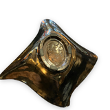 Ceramidi cup in varnished ceramic green and black mordorée