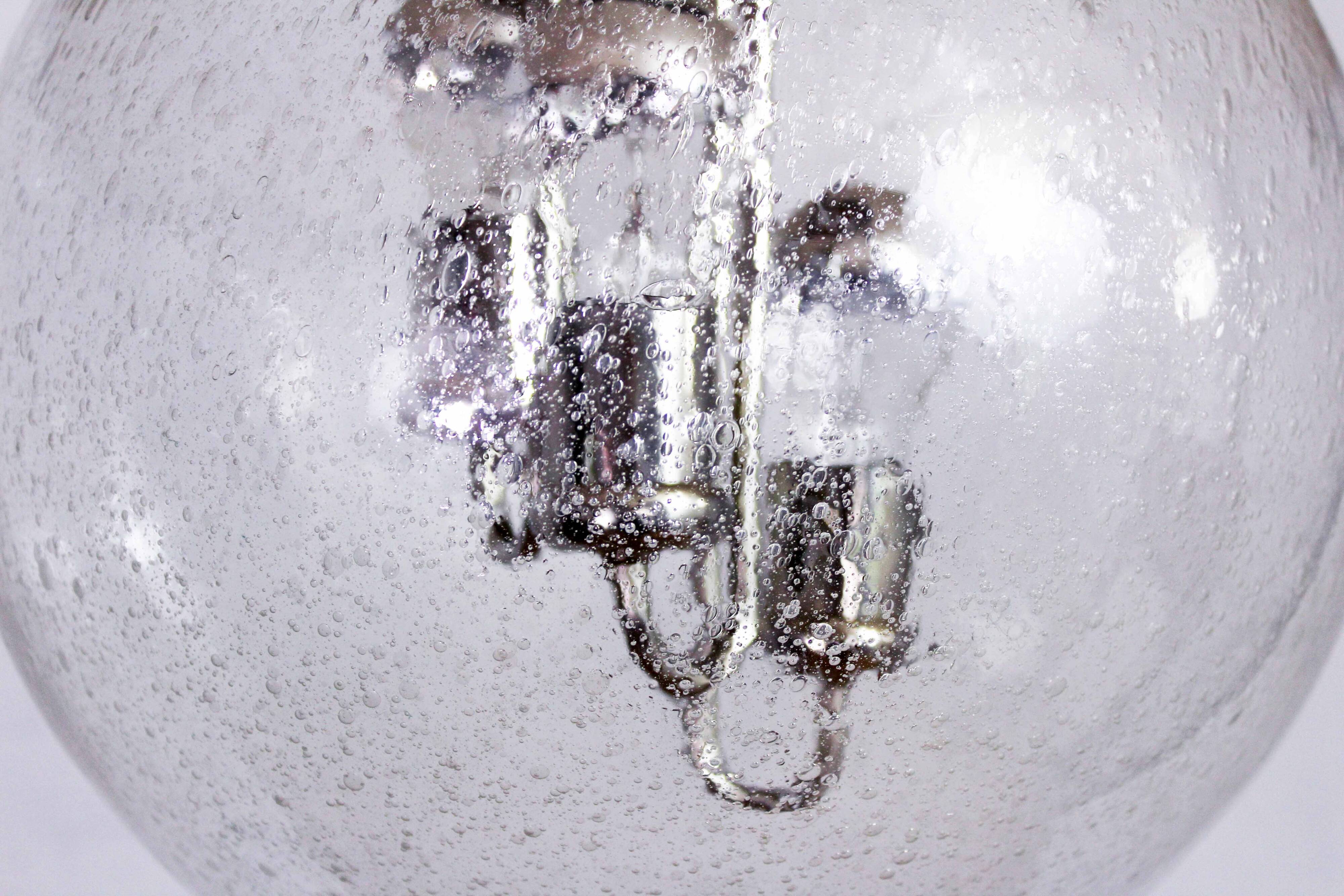 Suspension in glass and chrome metal BORN Leuchten