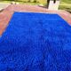 Large Beni Ouarain Berber rug in Majorelle blue, 300x200 cm – thick wool