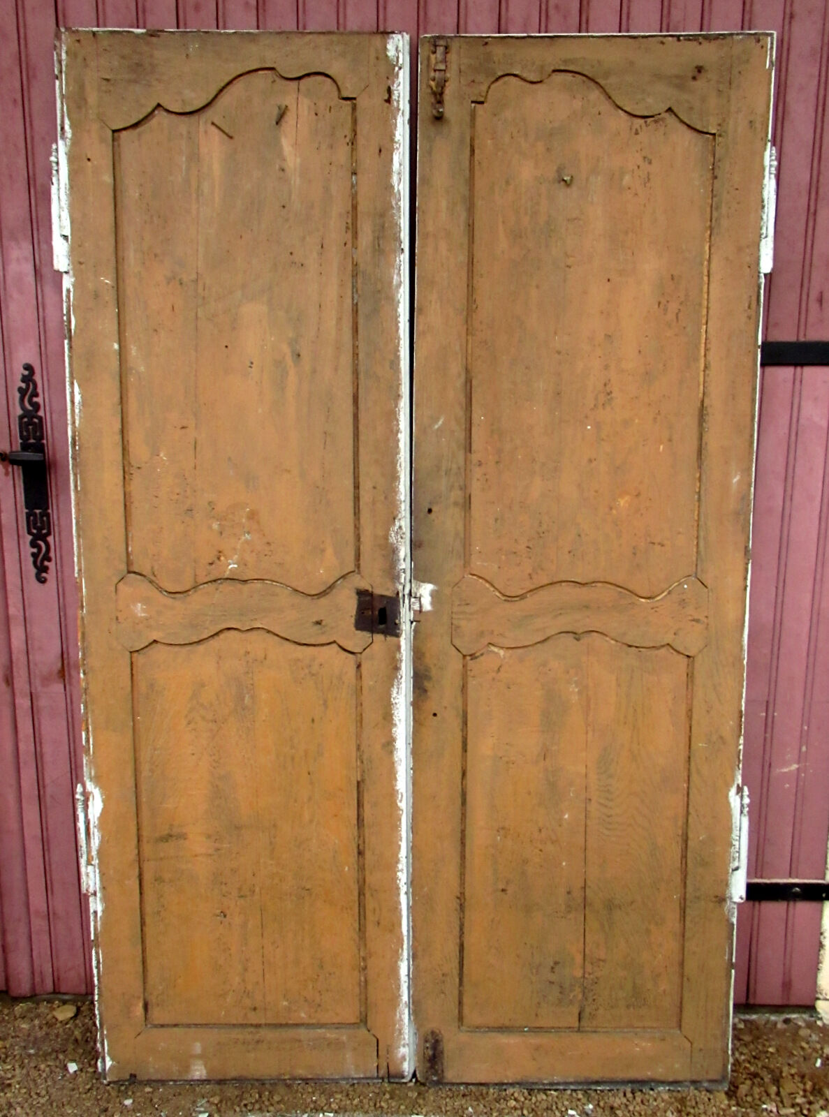 Paire de portes xviiième, de façade murale en chêne