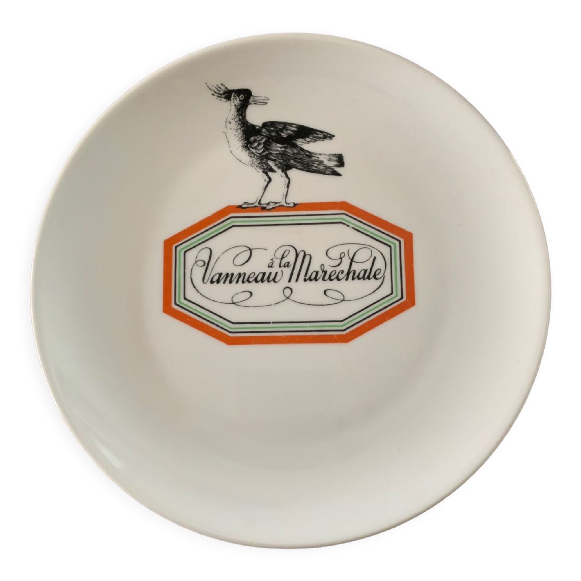 Plate Vanneau à la Marechale porcelaine 'Auteuil