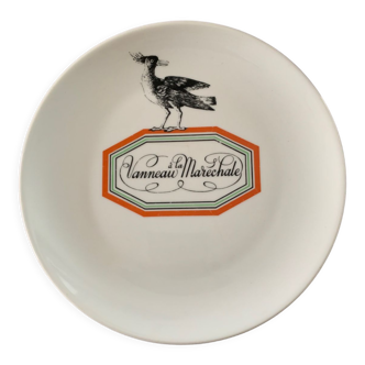 Plate Vanneau à la Marechale porcelaine 'Auteuil