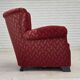 Fauteuil relax danois des années 1950, en laine rouge, bois de chêne.