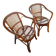 Pair of rattan armchairs