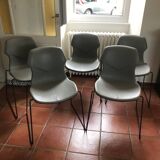 Set of 5 STEREO chairs, Design Luca Nichetto for Casamania - Made in Italy