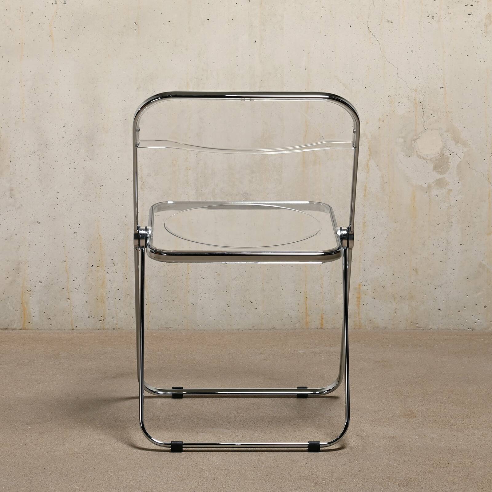 Giancarlo Piretti Plia Folding Chair Chrome for Anonima Castelli