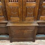 Coat rack with chest function in solid oak circa 1880