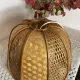 Suspension made of rattan and wicker