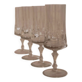 Crystal champagne glasses from France, set of 4