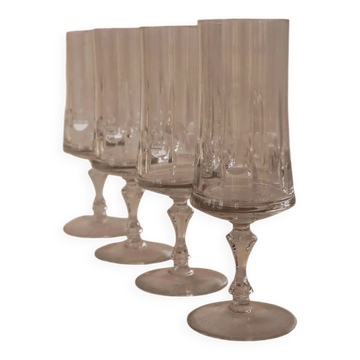 Verres à champagne en cristal de France, lot de 4