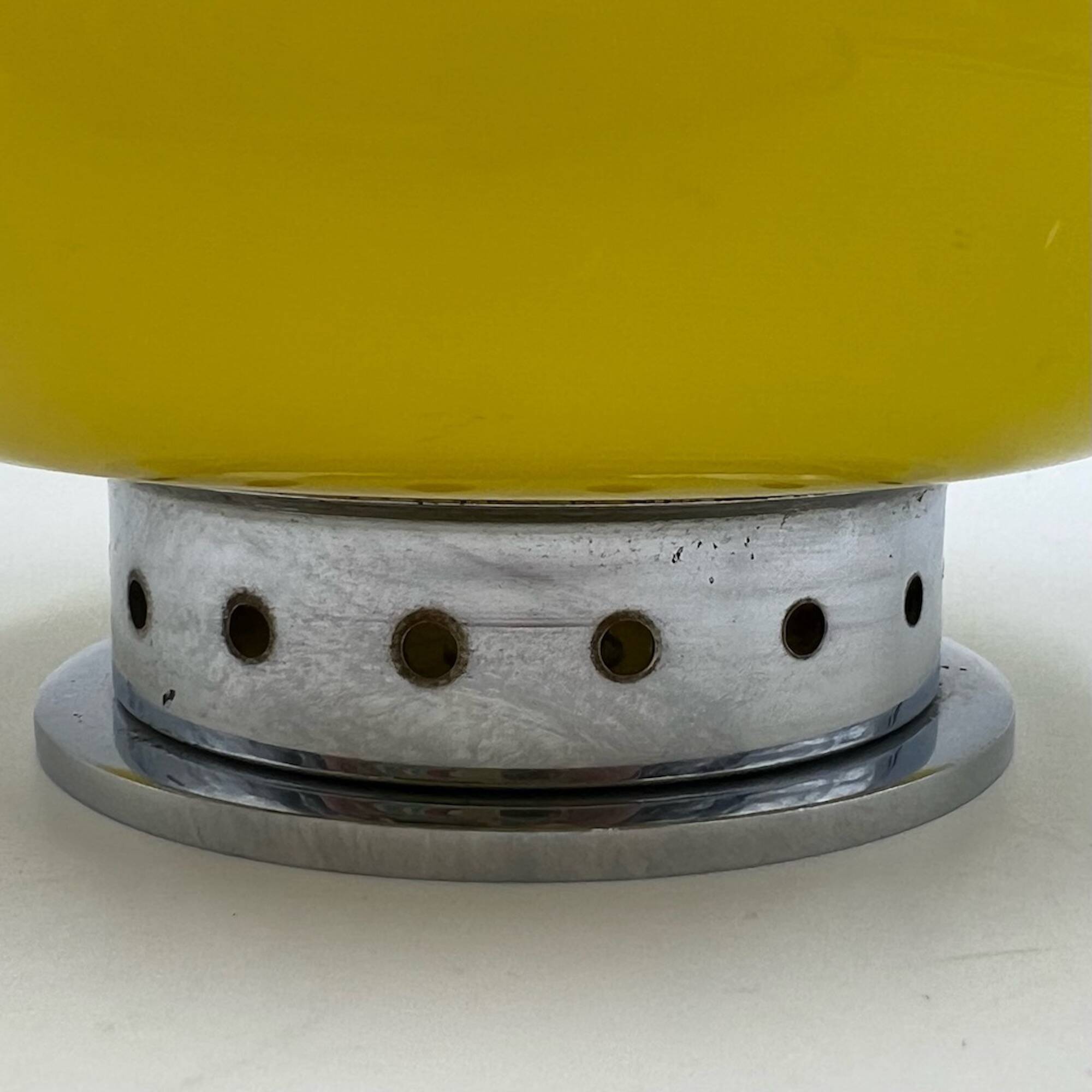 Murano Glass Yellow Table Lamp Mazzega, 60s