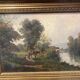 Huile sur toile encadrée paysage