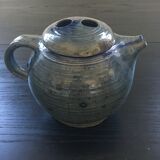 Blue stoneware teapot