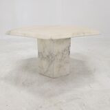 Set of 3 Italian Carrara Marble Side Tables, 1980s