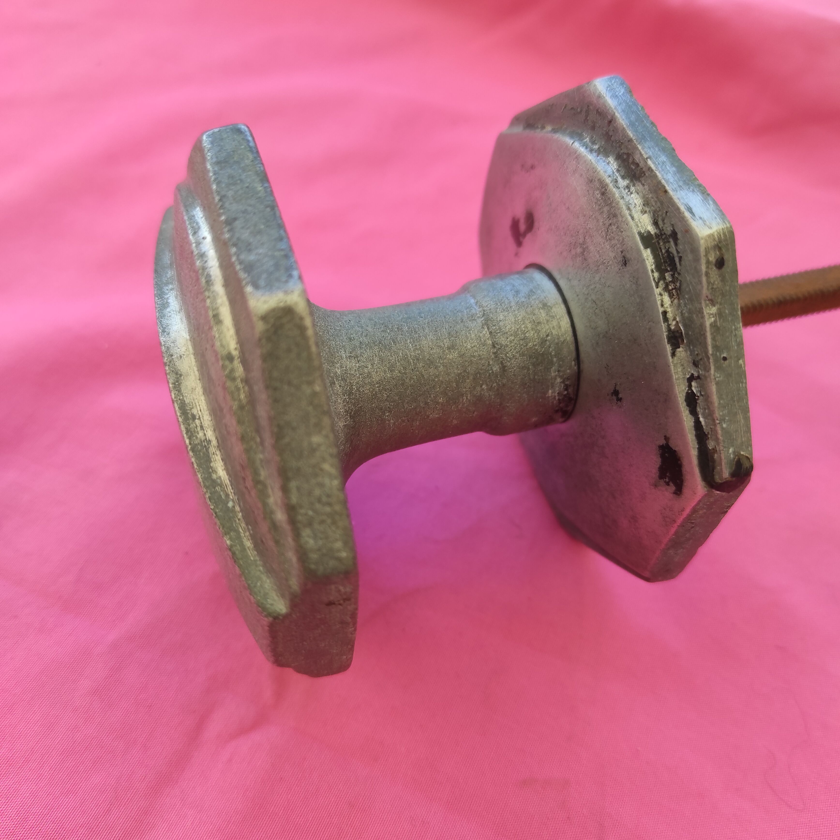 Aluminum Art Deco door handle