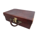 Leather and brass nineteenth monogrammed MCS suitcase