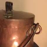 Chaudron en cuivre marmite de cheminée cache pot deco