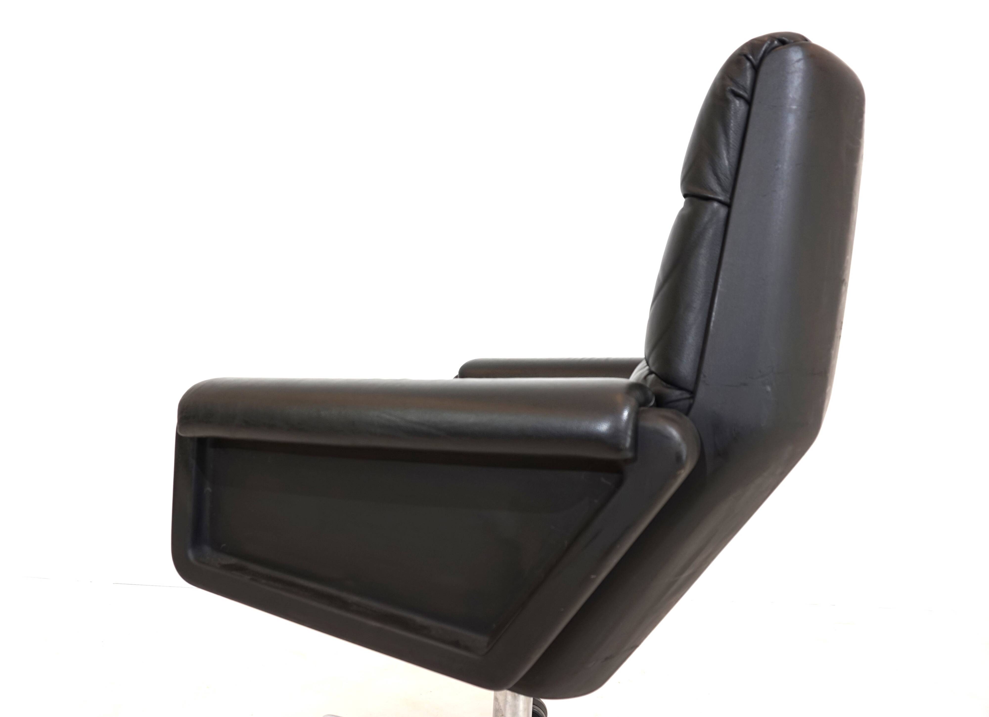 Chaise de bureau en cuir Mauser Seat 150 par Herbert Hirche