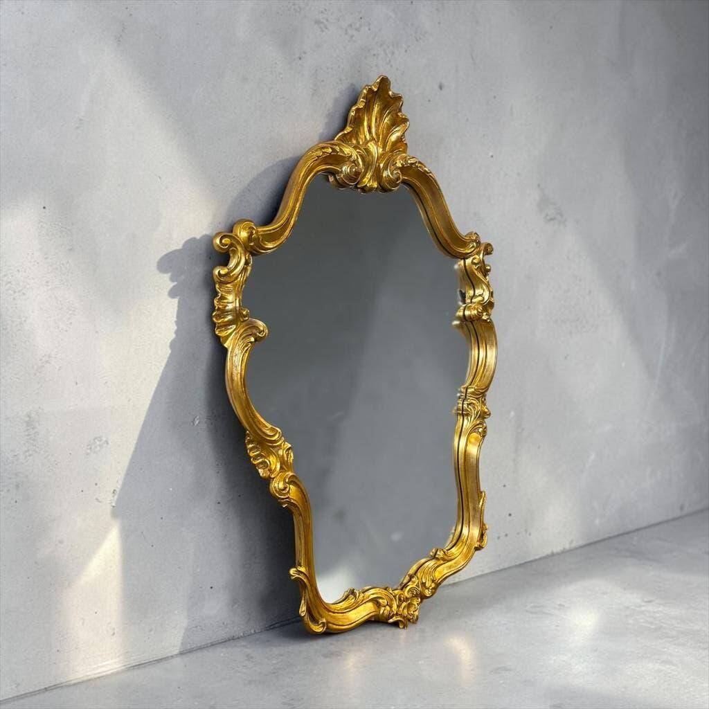 Vintage gold baroque mirror / wall mirror