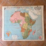 Old school map No.17/17bis Political Africa Vidal-Lablache - Armand Colin