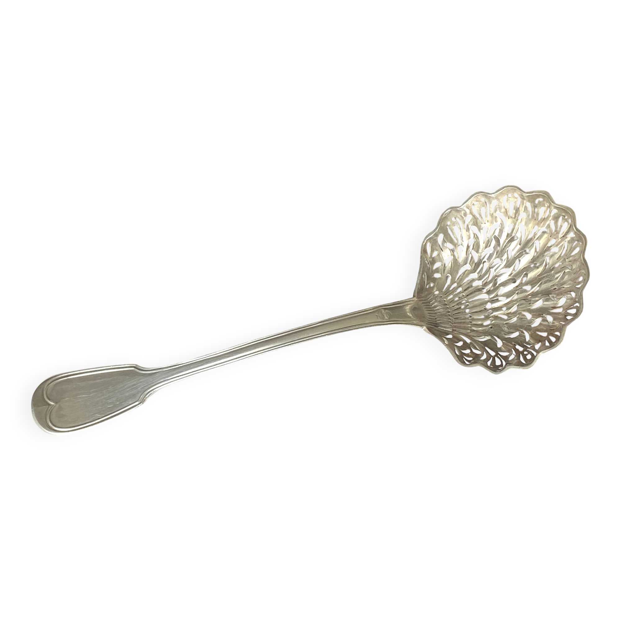 Chinon silver sugar shaker spoon - Vieillard hallmark