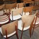 Lot of 9 retaped vintage chairs