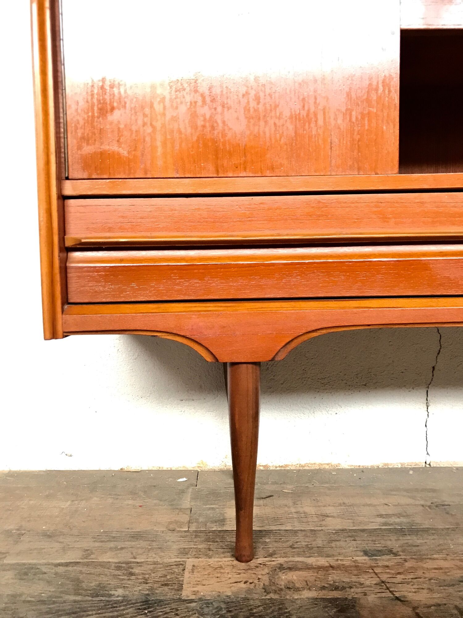Scandinavian high sideboard in teak 1960s