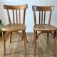 Duo of bistro chairs style Baumann vintage 40s-50s