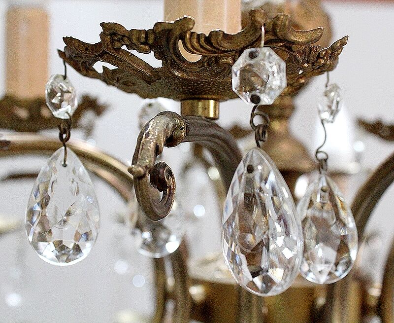 Crystal chandelier mid 20th