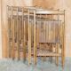 Suite de six chaises pliantes steamer en chêne anglais circa 1900-1920