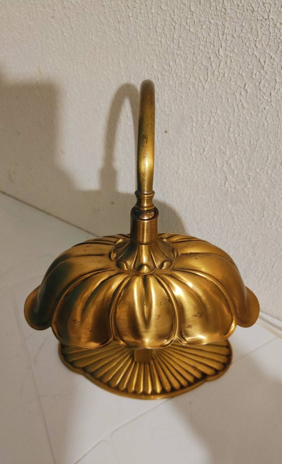 Magnificent bronze lamp by Lucas Rambouillet stone