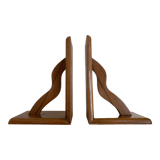 Varnished teak bookends years 45-49