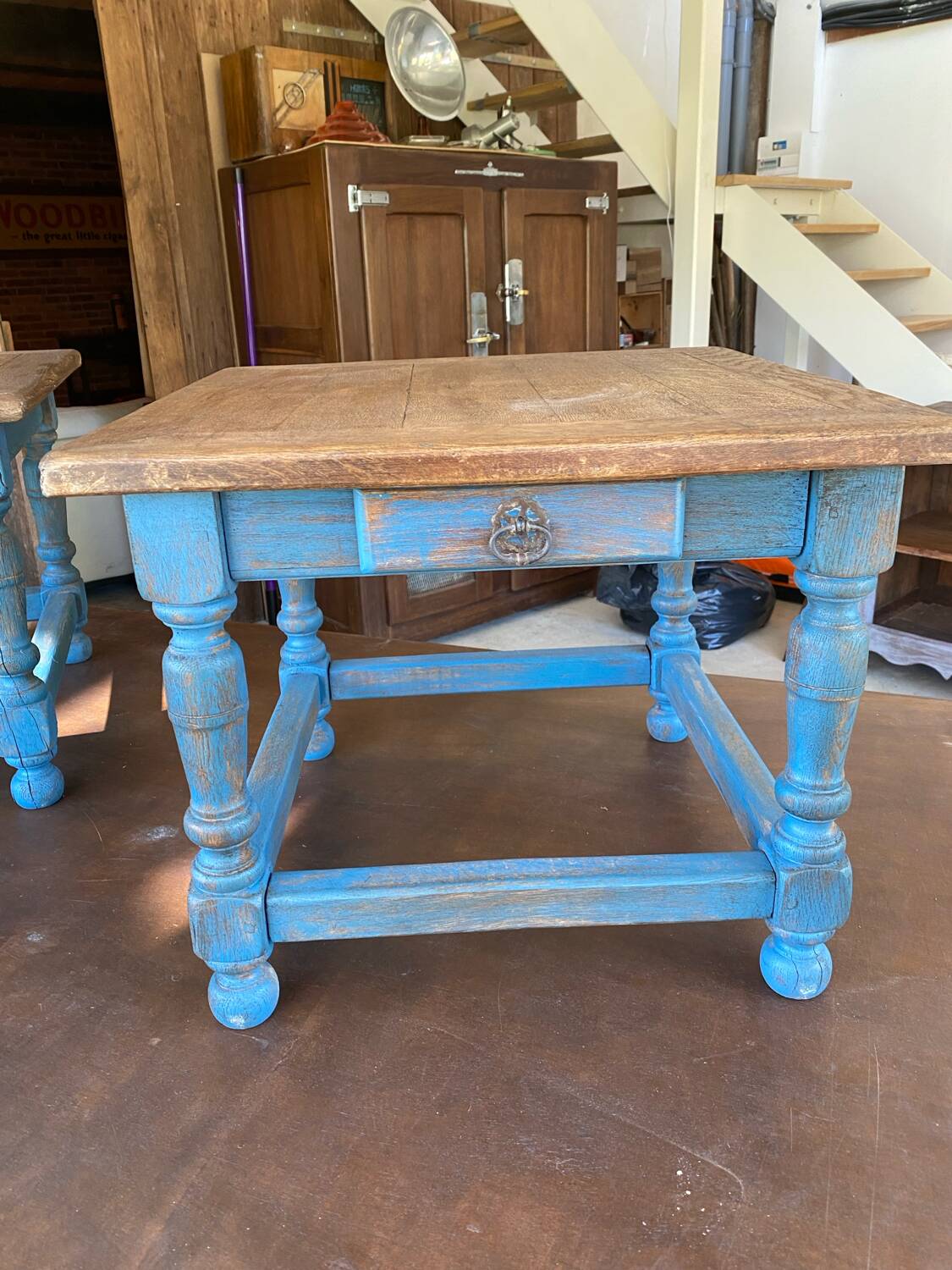 Pair of Oak farmhouse coffee tables