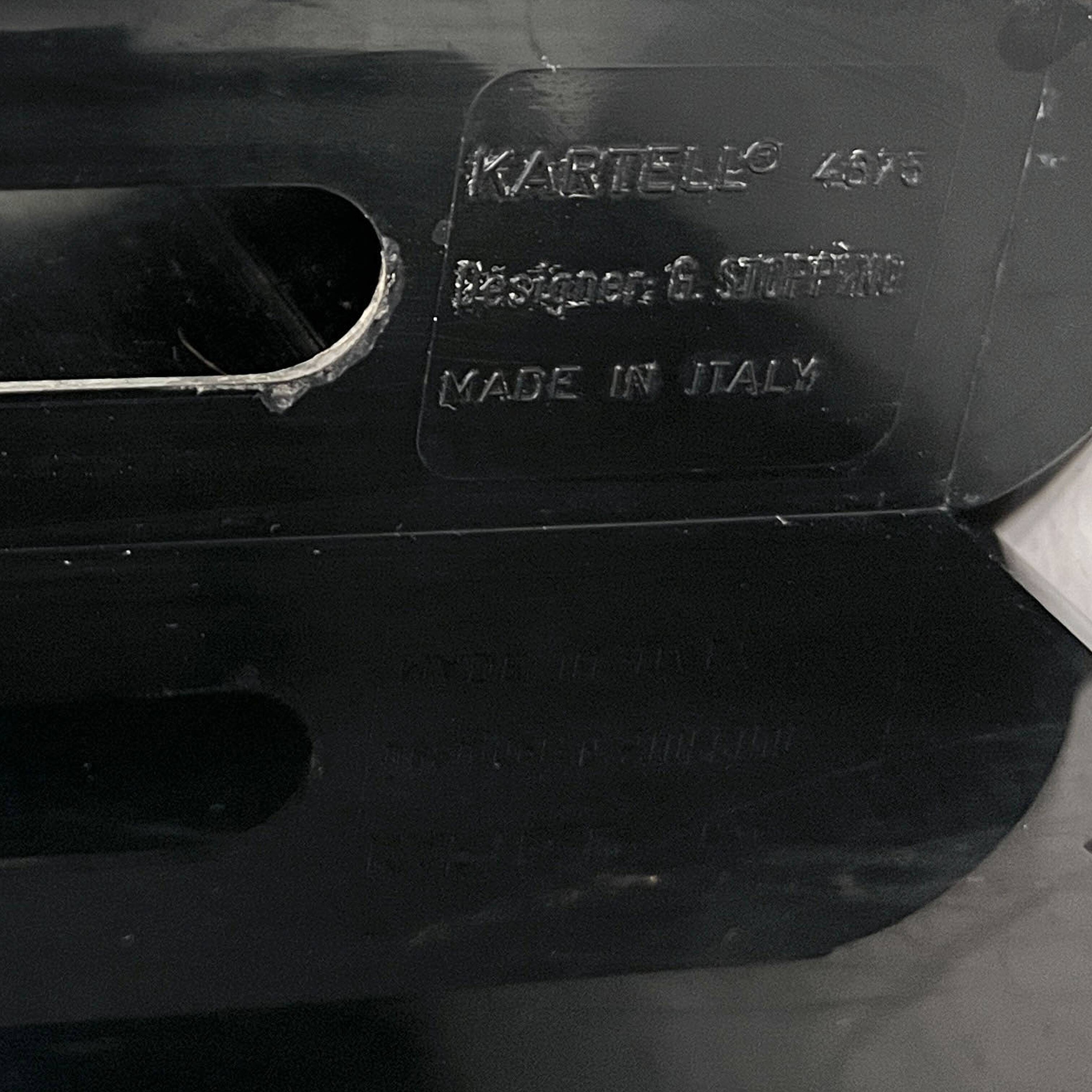 Black magazine rack by Giotto Stoppino for Kartell, 1970