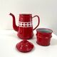 Old enamelled coffee maker from the 60s