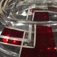 ART DECO modernist red Bohemian glass box, circa 1930