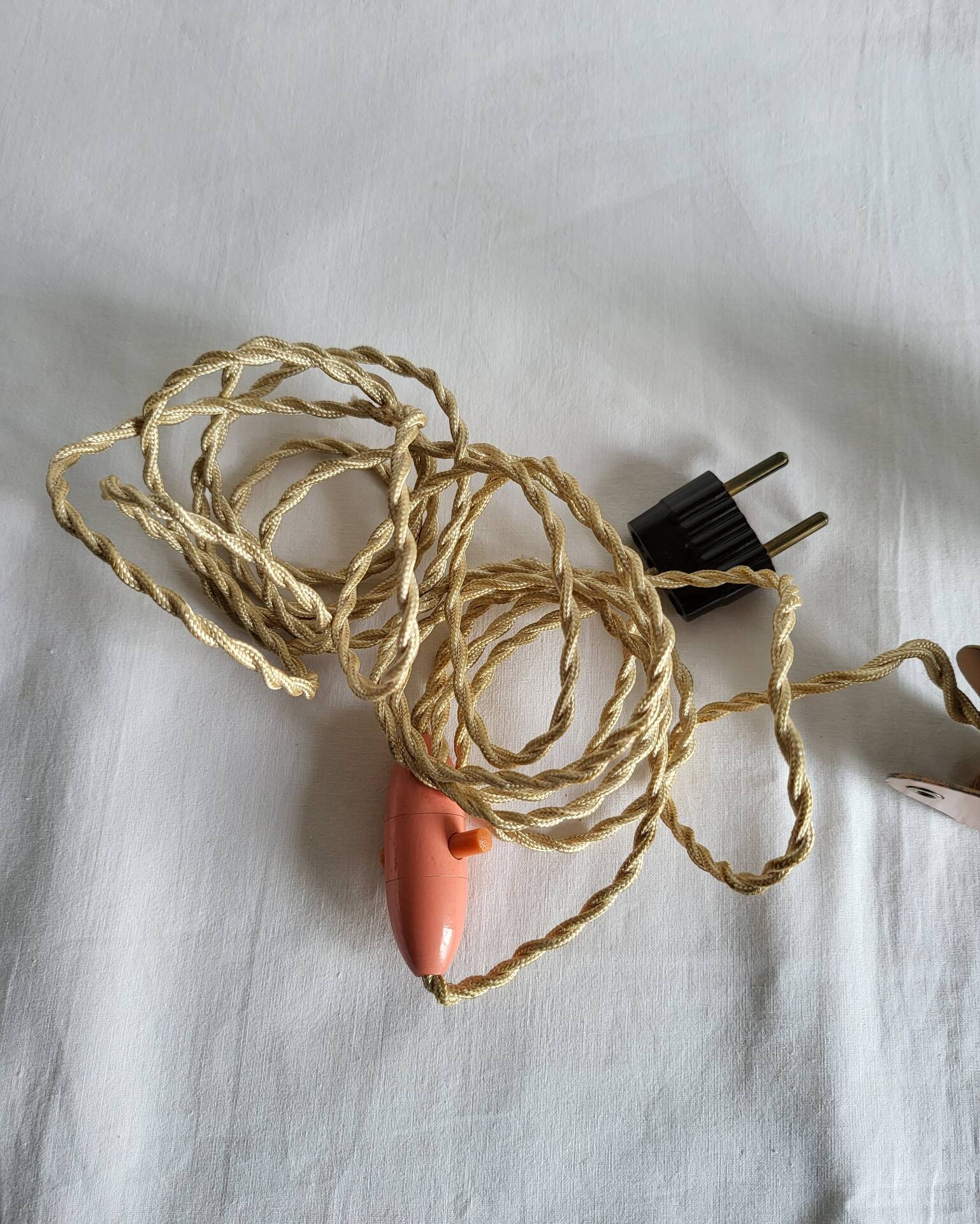 Ancienne Lampe à Pince Champignon Tole Vintage