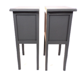 Pair of matte black revamped bedside