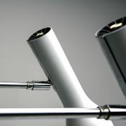 Pair of clamp spotlights by Dieter Waeckerlin, Swiss modernist design from the 1960s.