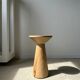 Side table, end of sofa in natural mango monoxyl conical tray H:50cm