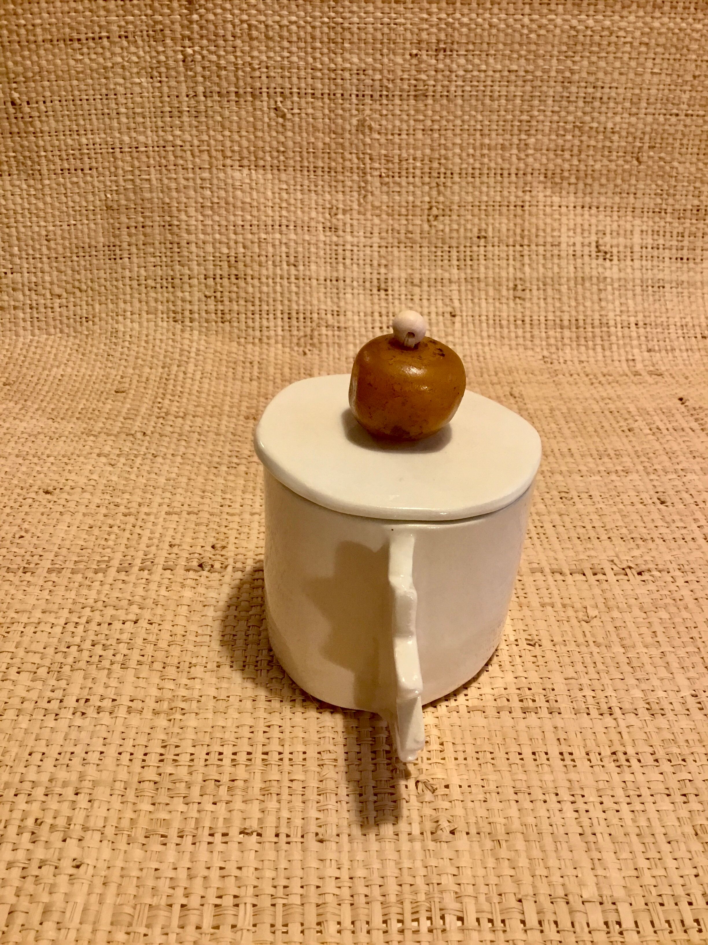 Glazed ceramic box of French artisanal manufacture vallauris