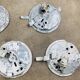 5 opaline ball sconces, half spheres, ceiling lights
