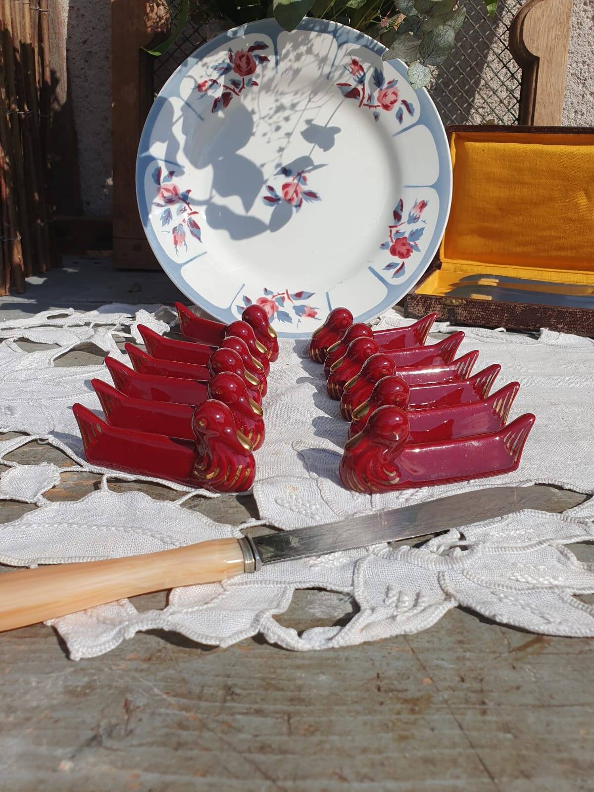 12 duck ceramic knife holders
