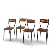 Chaises italiennes du milieu du siècle, années 1960.