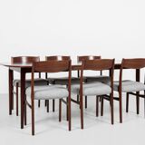 Midcentury Danish oval dining table in rosewood 1960s - with 2 extensions